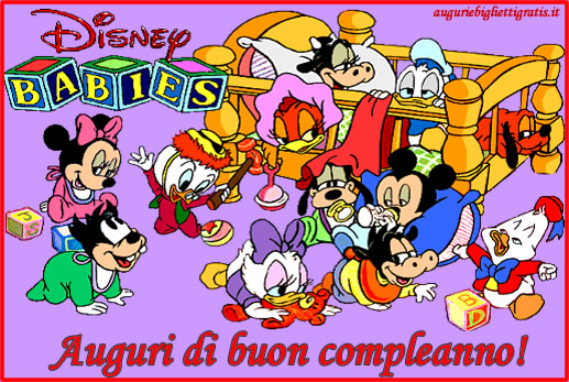 Biglietti Di Auguri Compleanno Con I Baby Disney Personaggi Disney Per Biglietto Di Auguri