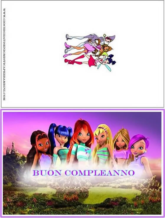 biglietti auguri di compleanno winx