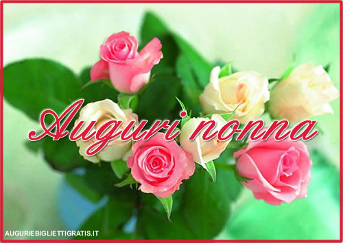 mazzo di fiori con scritto auguri nonna