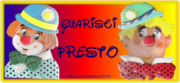 biglietto di auguri con clown