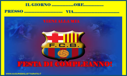 Invito Di Compleanno Del Barcellona Inviti Di Compleanno Delle Squadre Di Calcio