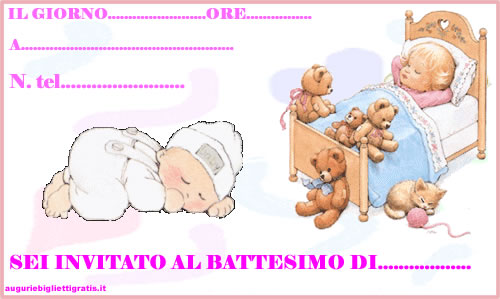 Inviti Per Battesimo Di Una Bambina