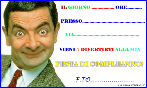 Inviti Di Compleanno Divertenti E Spiritiso Come Mister Bean