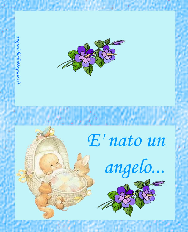 Biglietto Di Auguri Per Nascita Di Un Bambino Maschio