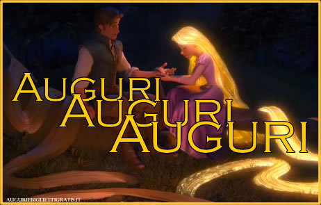 biglietto di auguri di buon compleanno di rapunzel