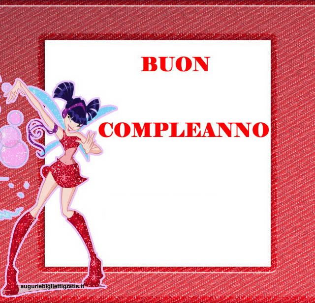 biglietti auguri di compleanno  winx tecna