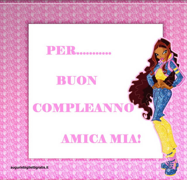 biglietti auguri di compleanno delle winx