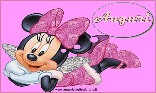 biglietto di auguri con minnie