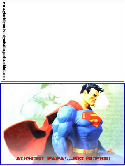 abiglietto di auguri con superman