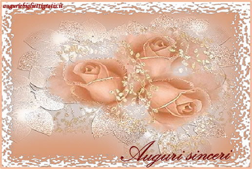 biglietti auguri con rose rosa e argento