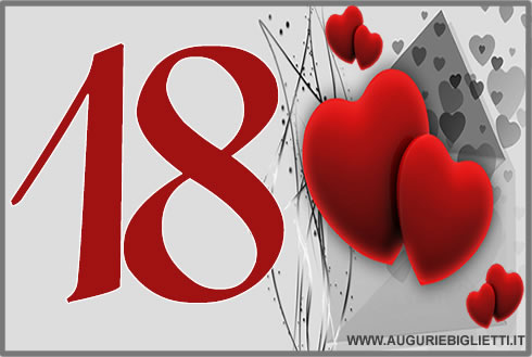 biglietto di auguri 18 anni
