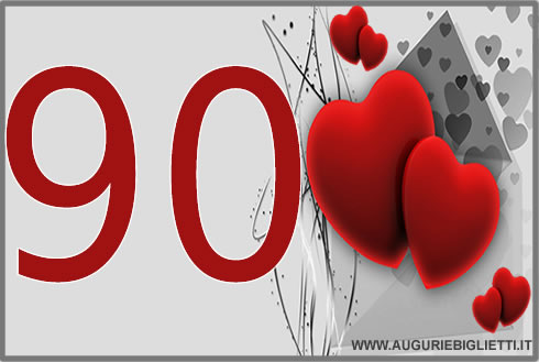 biglietto auguri compleanno 90 anni