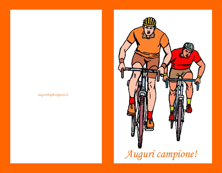 auguri compleanno con ciclisti