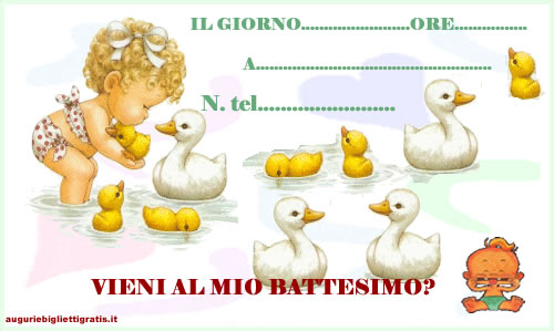 inviti per il battesimo