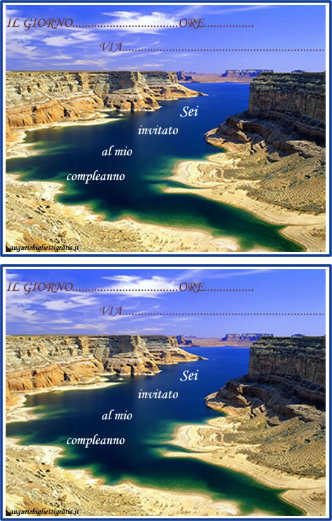 inviti con paesaggi naturali e spettacolari