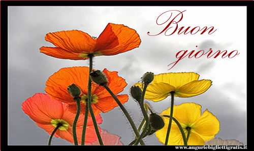 biglietto con scritto buongiorno