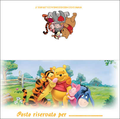 segnaposto disney winnie tigro pimpi yo