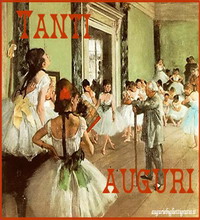 biglietti auguri con le ballerine di degas