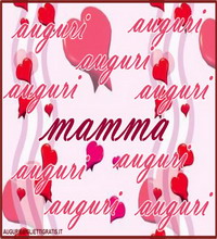 auguri per la mamma con cuori rosa