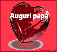 biglietti per la festa del papà con cuore rosso e nero