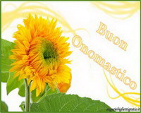 biglietti onomastico con girasole giallo