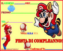 invito compleanno super mario