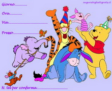 invito di compleanno con winnie the pooh