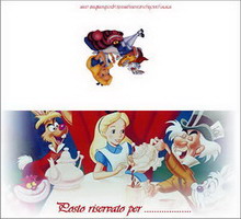 segnaposto feste bambini con alice